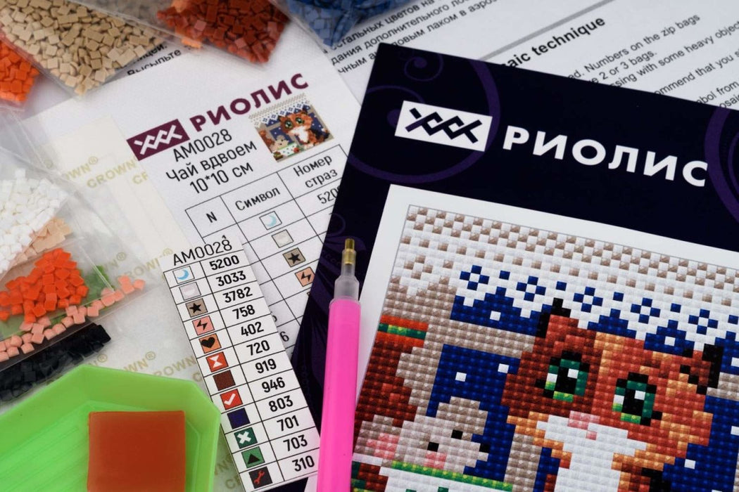 שיבוץ יהלומים - תה בשניים