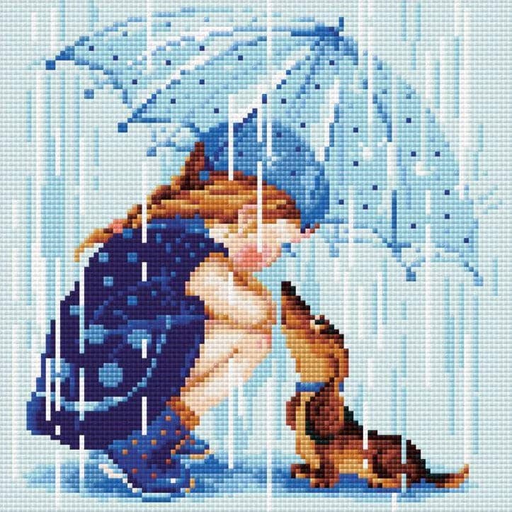 שיבוץ יהלומים - תחת המטרייה