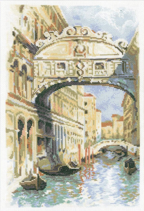 רקמה על בד גבינה - Venice. Bridge of Sighs