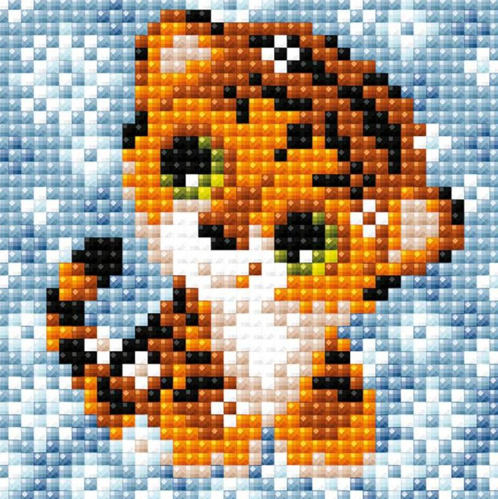ציור יהלומים - Snow Tiger