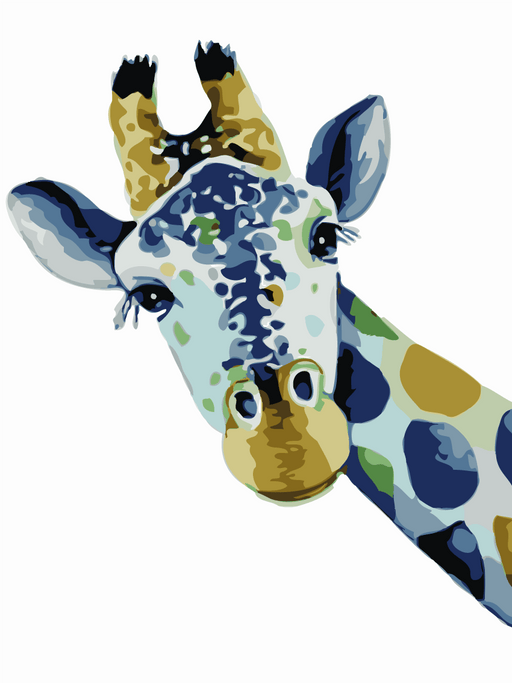 צביעה לפי מספרים - ג'ירפה סקרנית