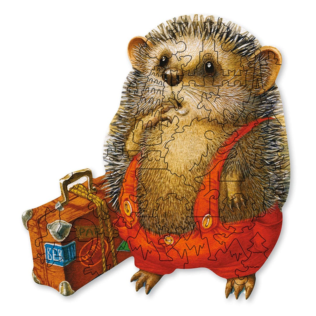 פאזל בצורות מיוחדות - Hedgehog – the traveller