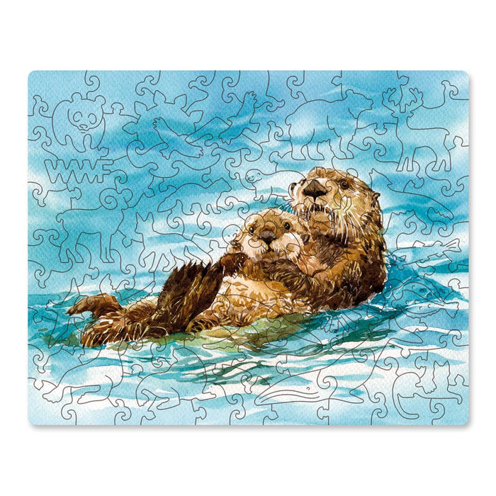 פאזל בצורות מיוחדות - Sea Otter