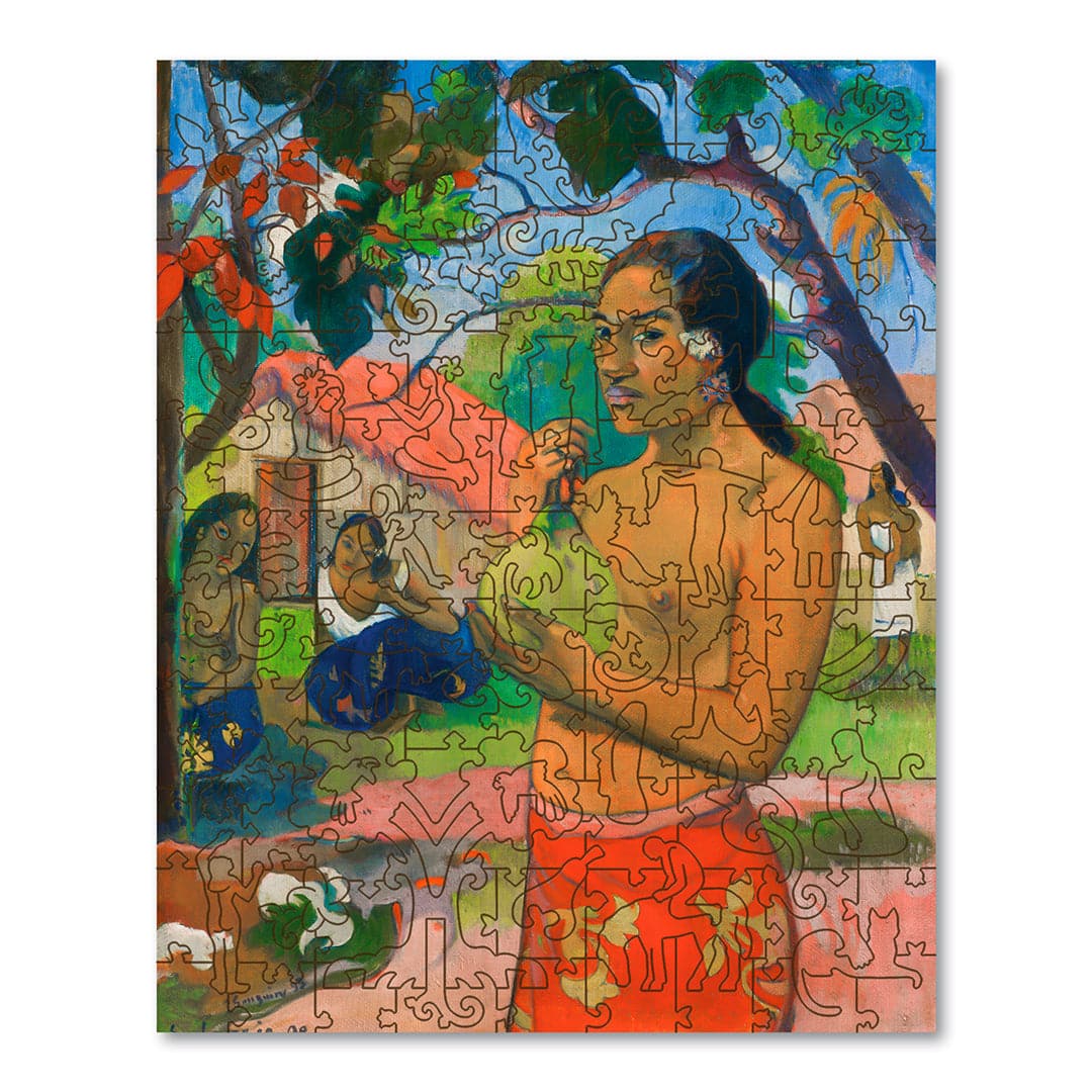 פאזל בצורות מיוחדות - Woman holding a fruit