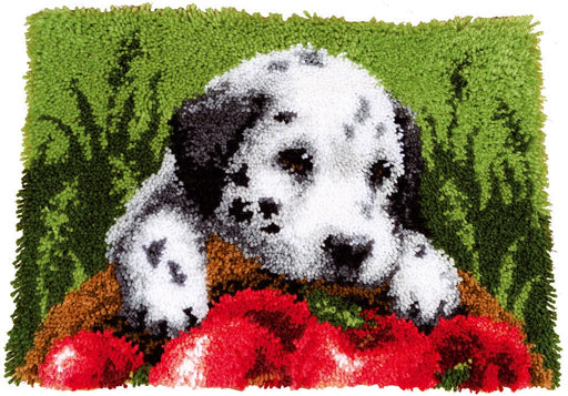 הכנת שטיח - כלבים דלמטיים ותפוח
