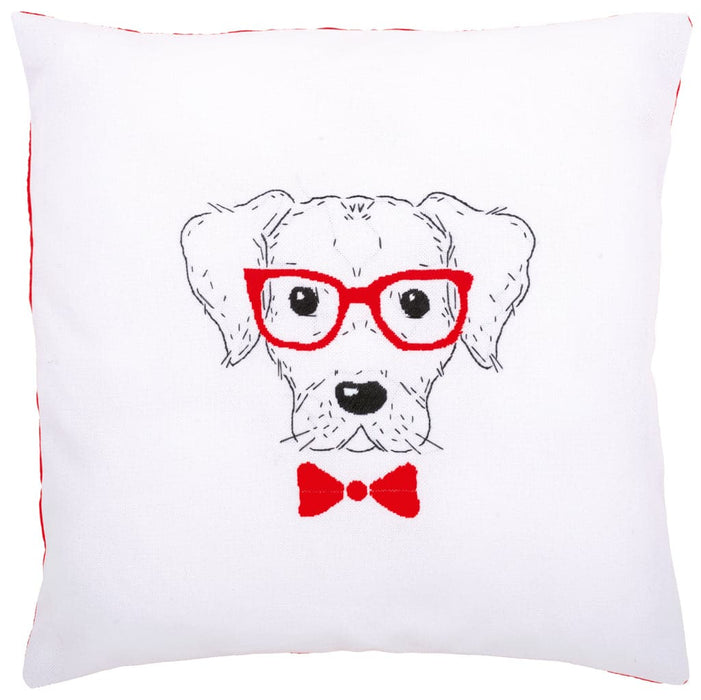 הכנת תמונת צמר או כרית - כלב במשקפיים אדומים