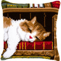 הכנת תמונת צמר או כרית - חתול ישן על מדף