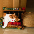 הכנת תמונת צמר או כרית - חתול ישן על מדף