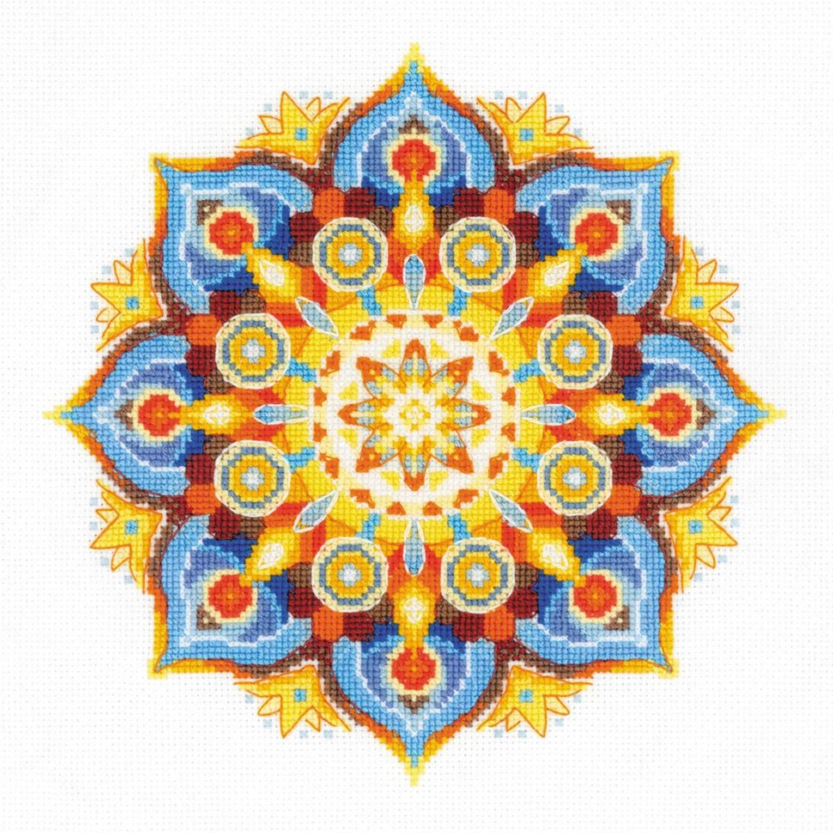 רקמה על בד גבינה - Energy Mandala