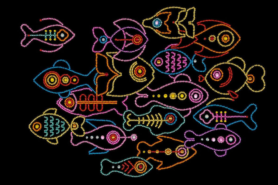 רקמת חרוזים - דגים