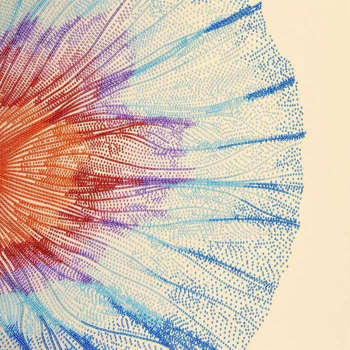 רקמת חרוזים - פרח מופשט